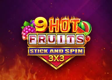 9 Hot Fruits Stick and Spin 3x3